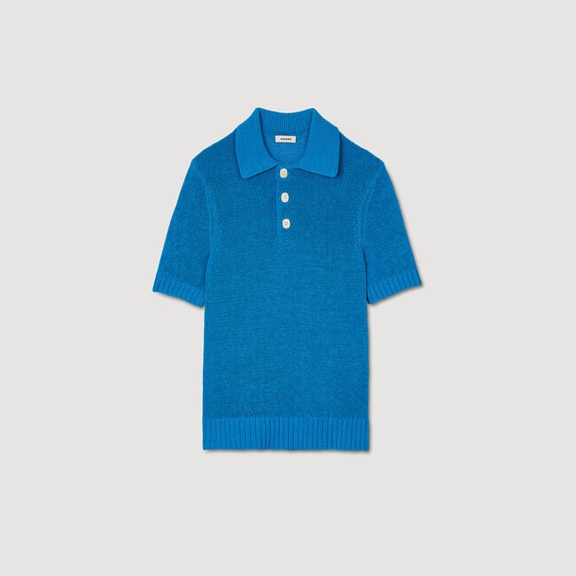 Knit polo shirt
