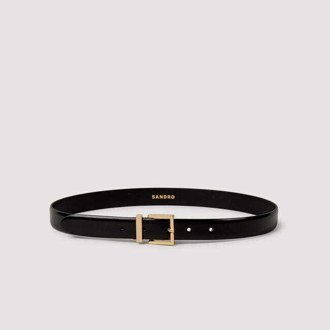 Smooth leather belt