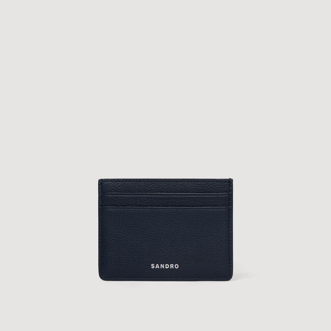 Grained leather cardholder