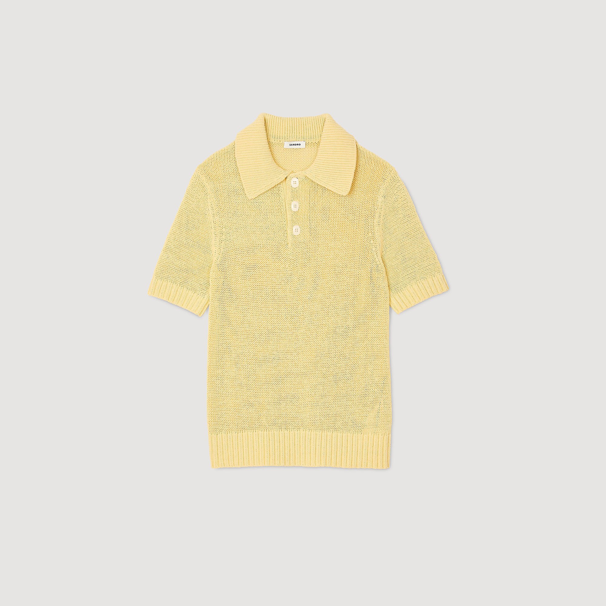 Knit polo shirt