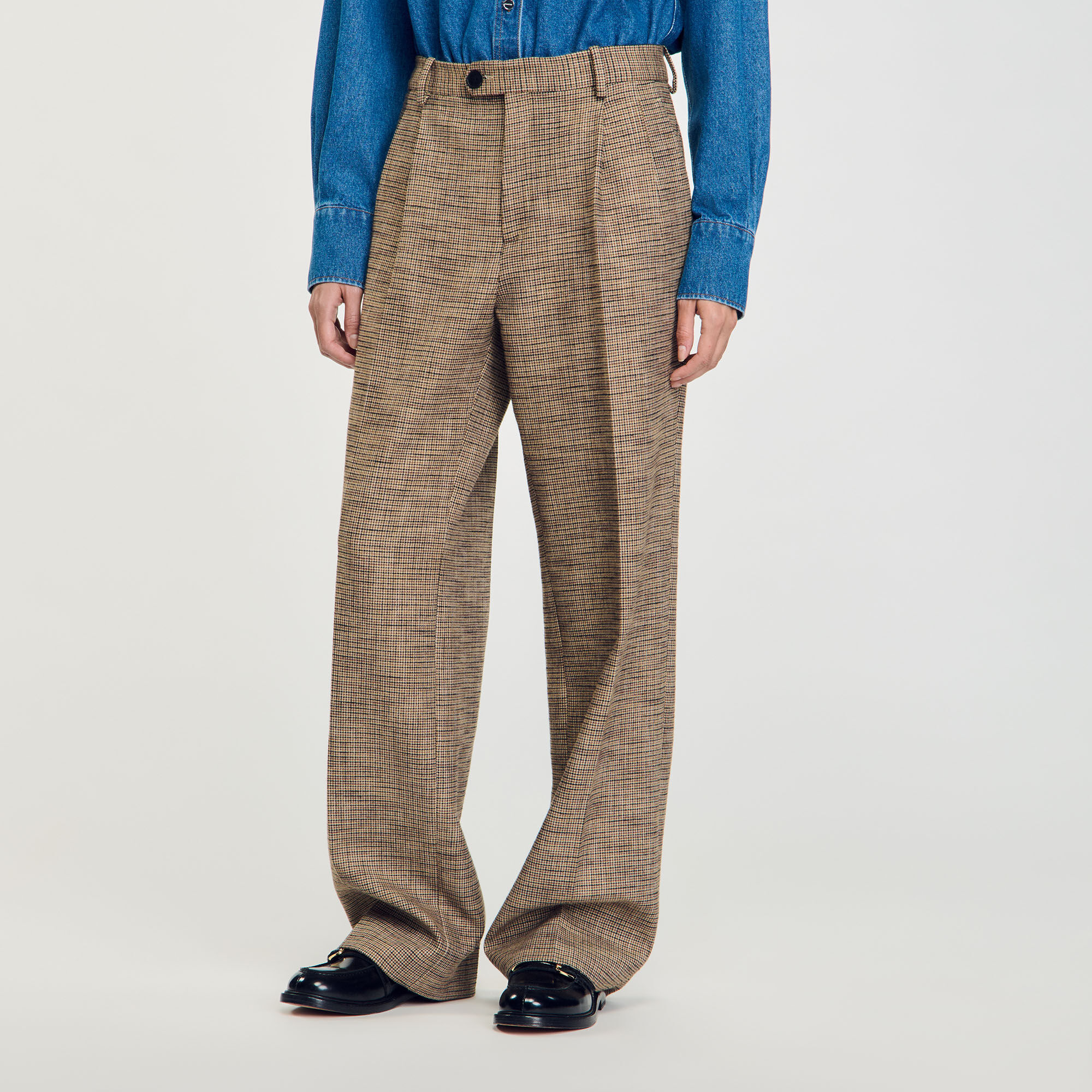 Micro houndstooth trousers