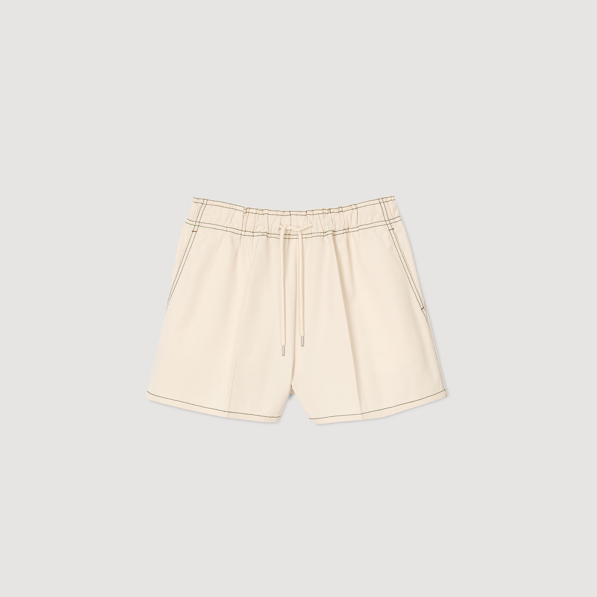 Carpenter shorts white / beige For Women | Sandro Paris