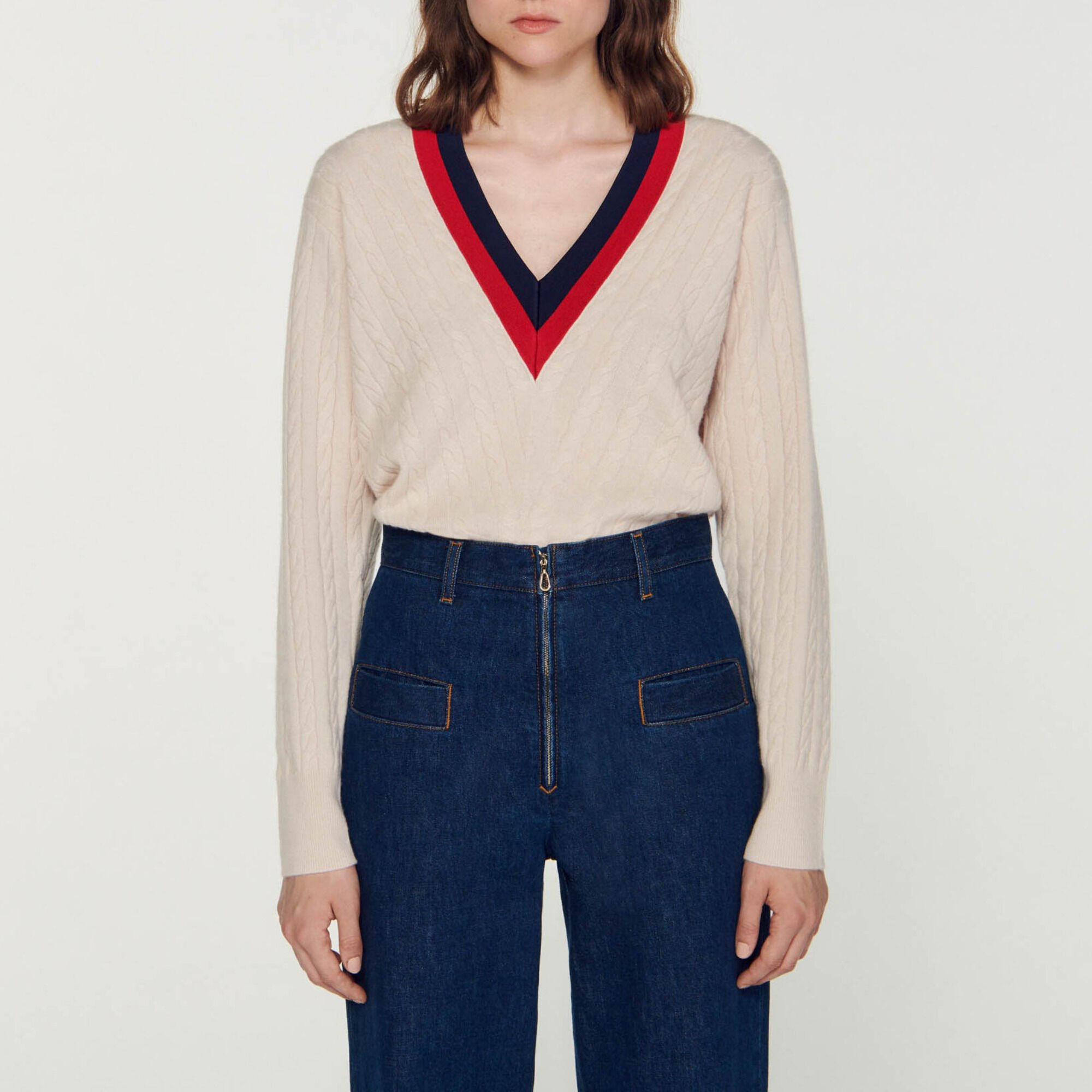 Cable knit sweater