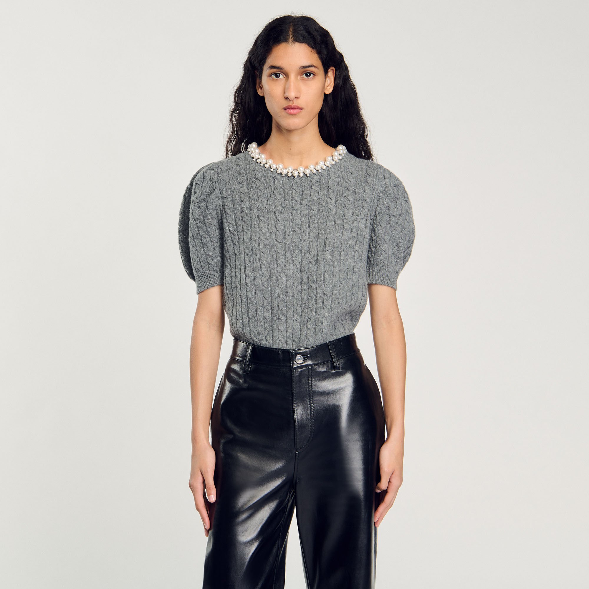 Cable knit sweater