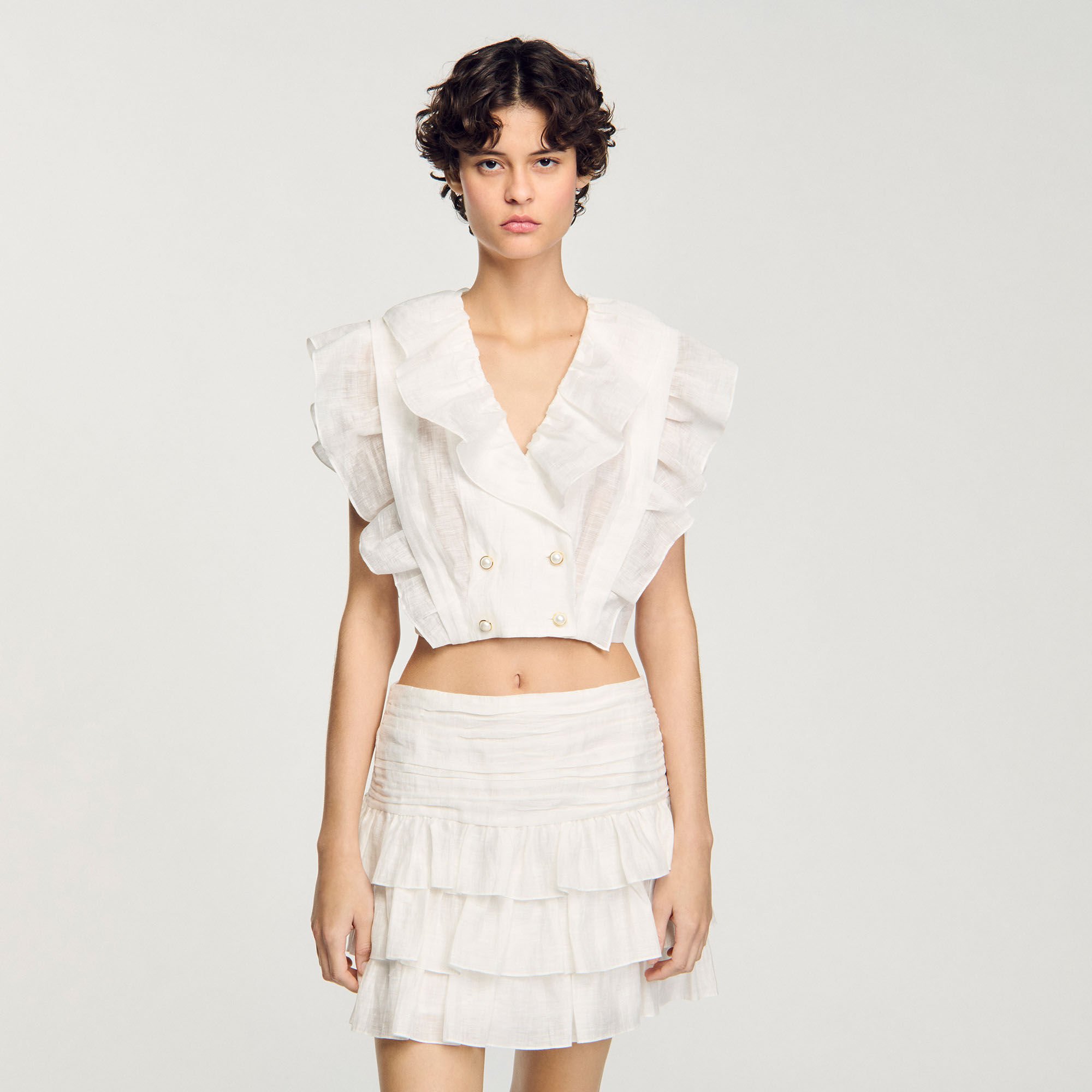 Ruffled crop top