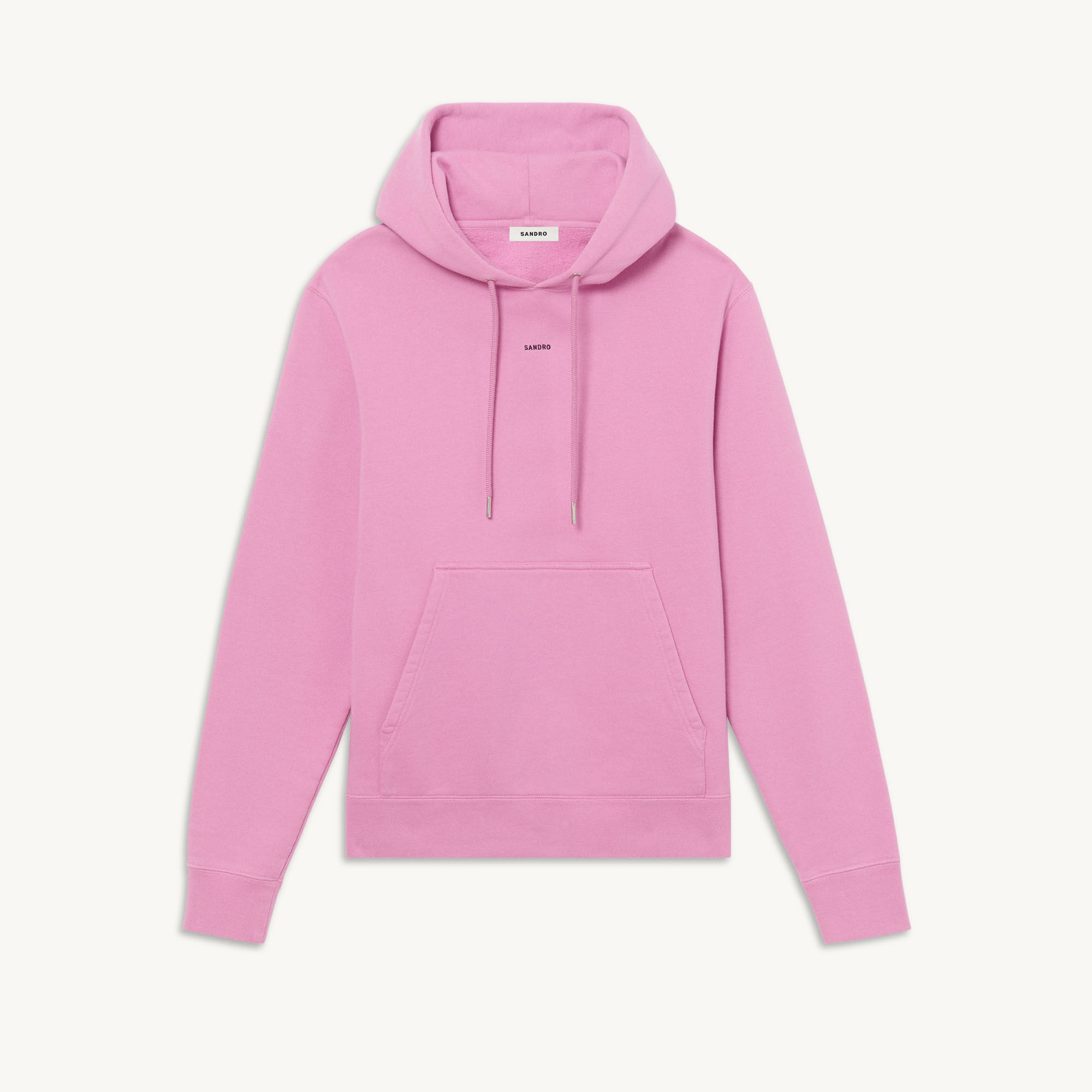 Embroidered hoodie pink for Men Sandro Paris