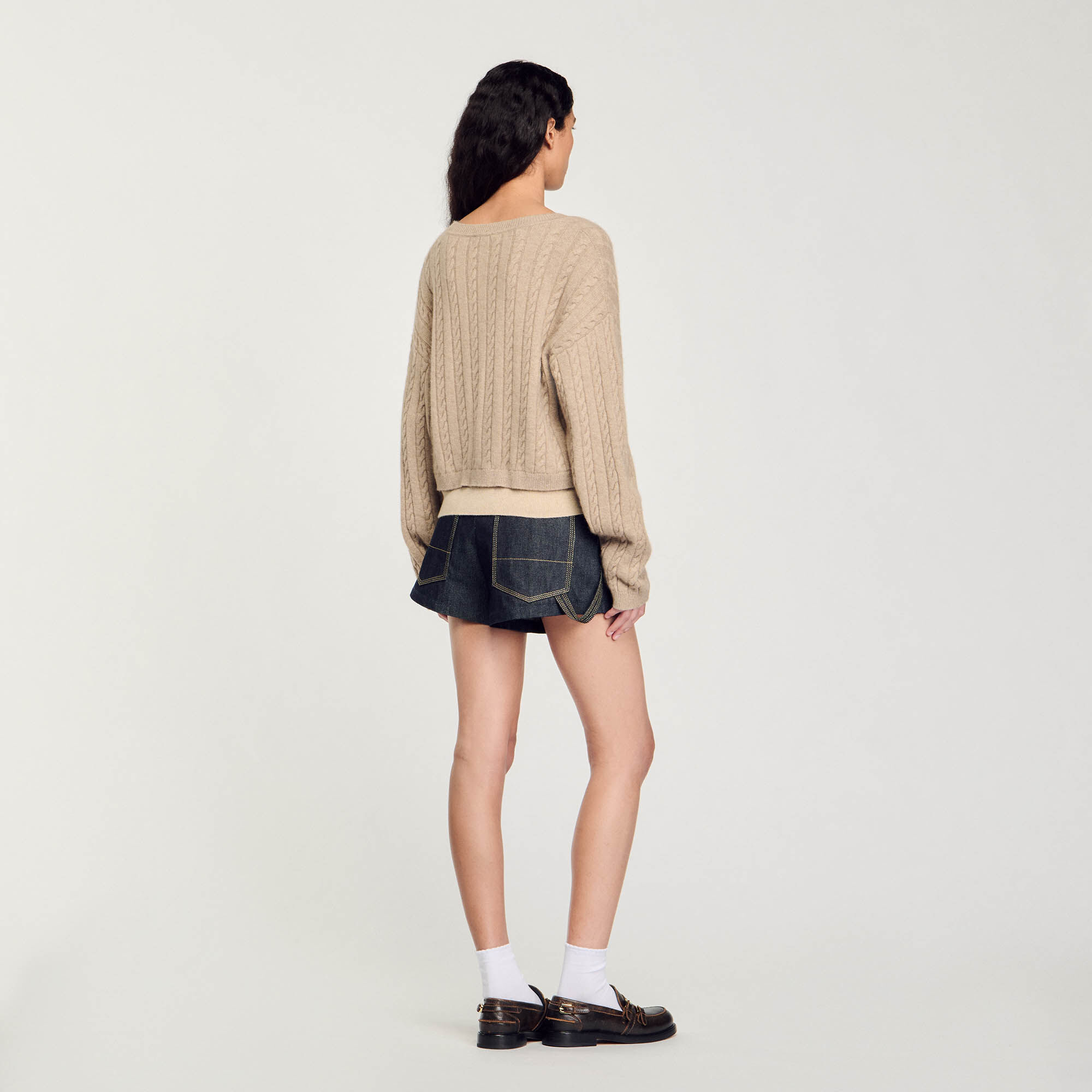 国内初の直営店 beige / white Sweater Cashmere and Wool For Paris Sandro | Women トップス