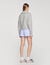 Embroidered split neck sweatshirt