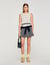 Buckle accent pleated skort