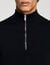 Wool sweater with zipped collar
