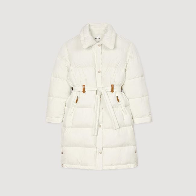 Quilted mid-length puffer jacket