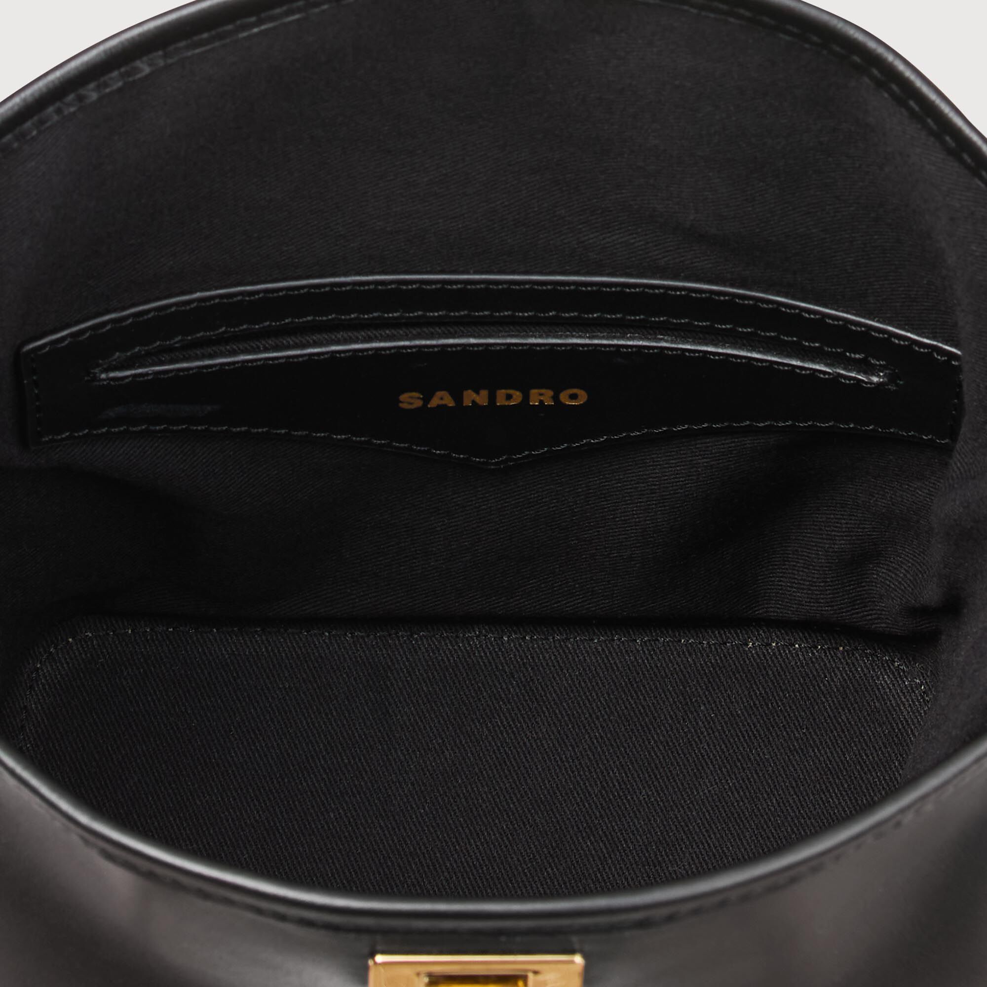 Tangoso mini leather bag black / gray For Women | Sandro Paris