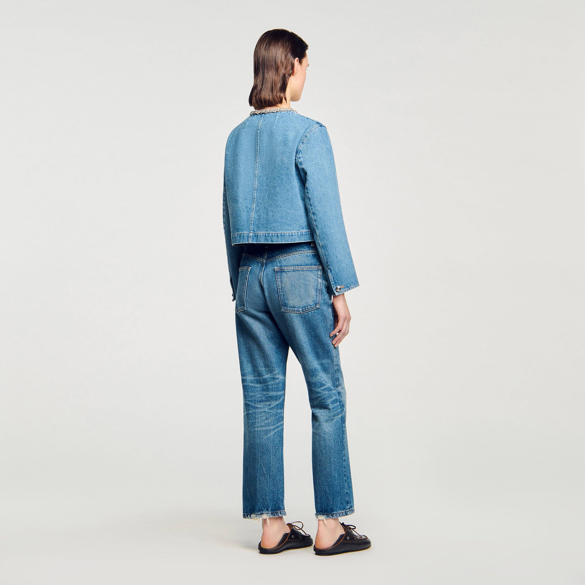 Rhinestone denim jacket