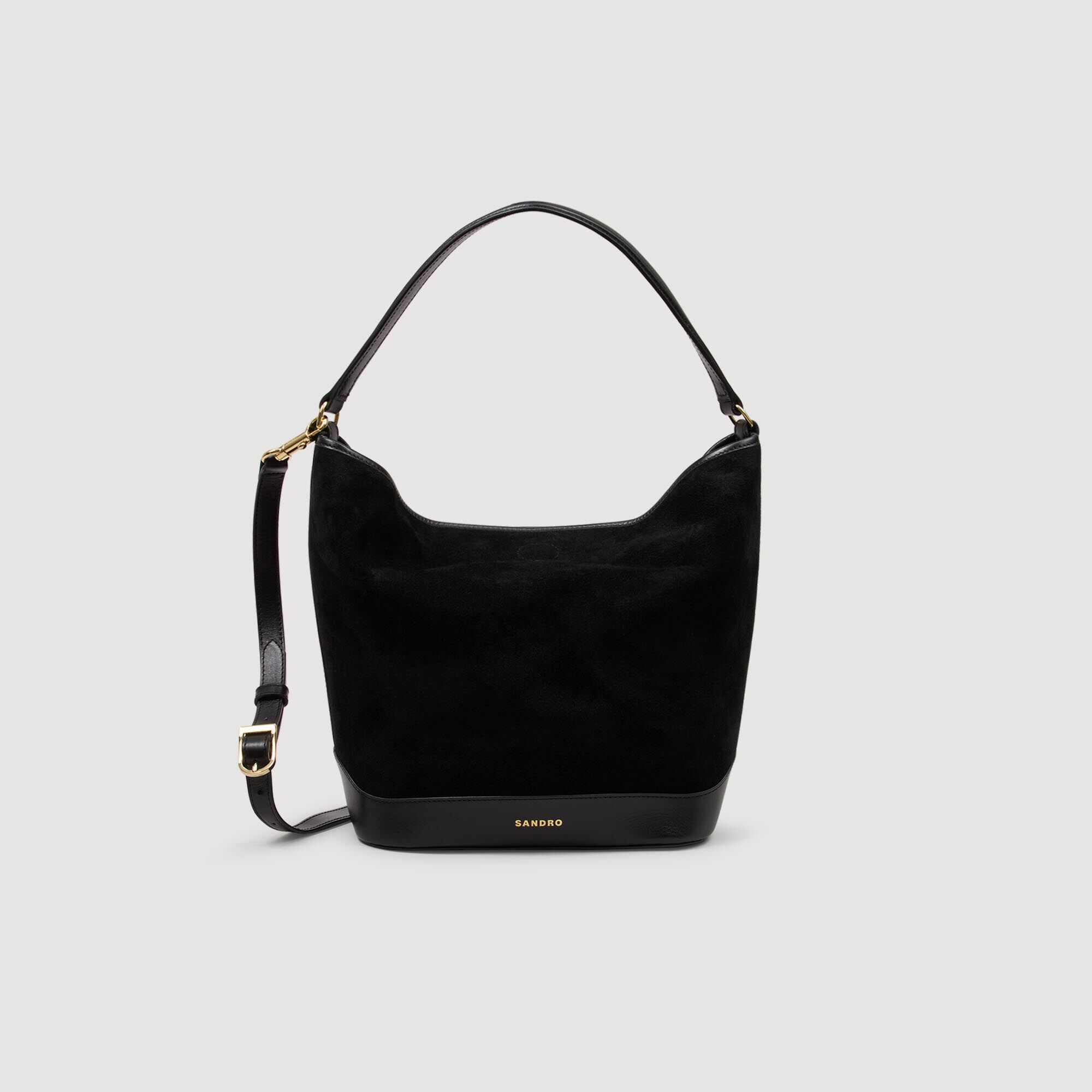Tangoso suede and leather bucket bag