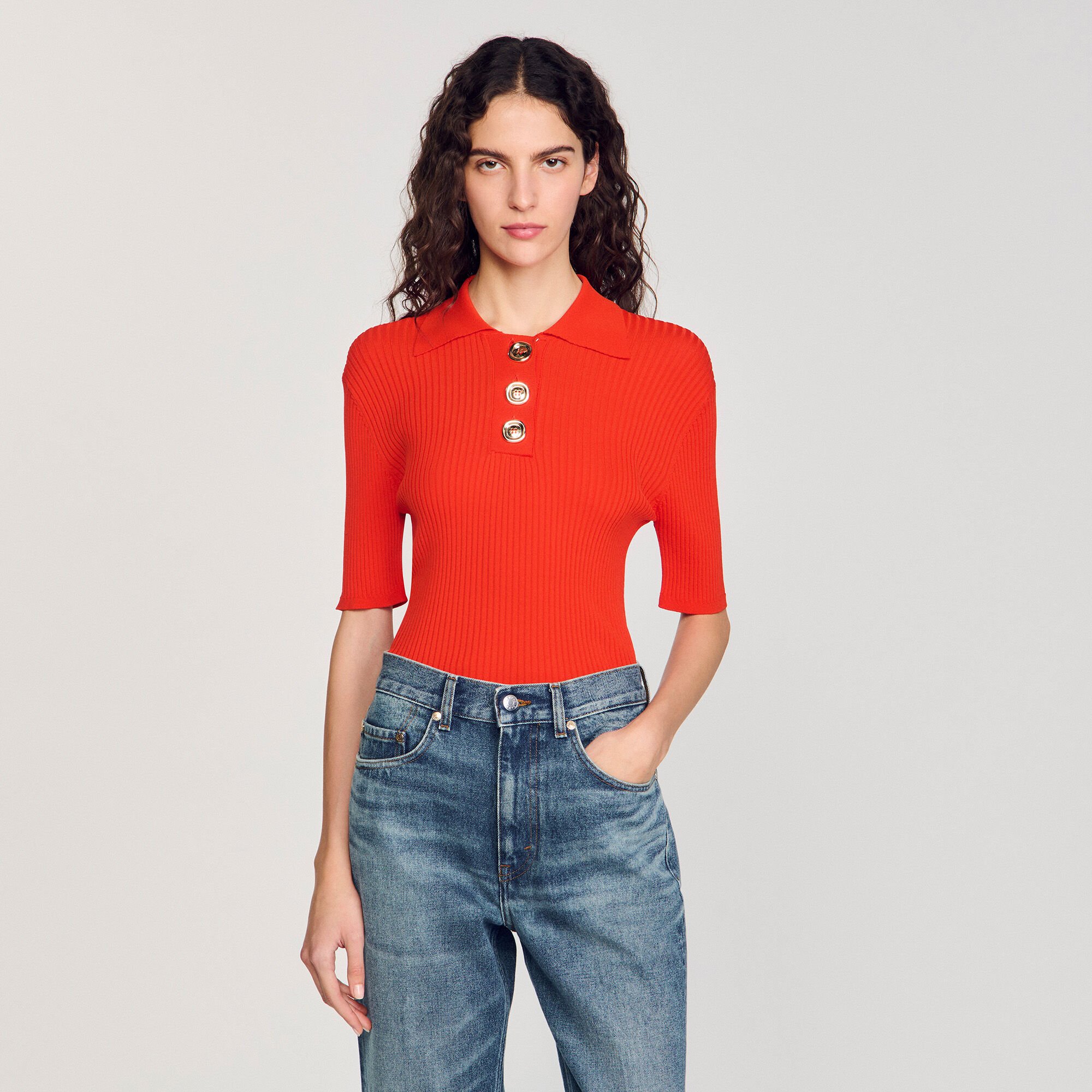 Polo-neck sweater