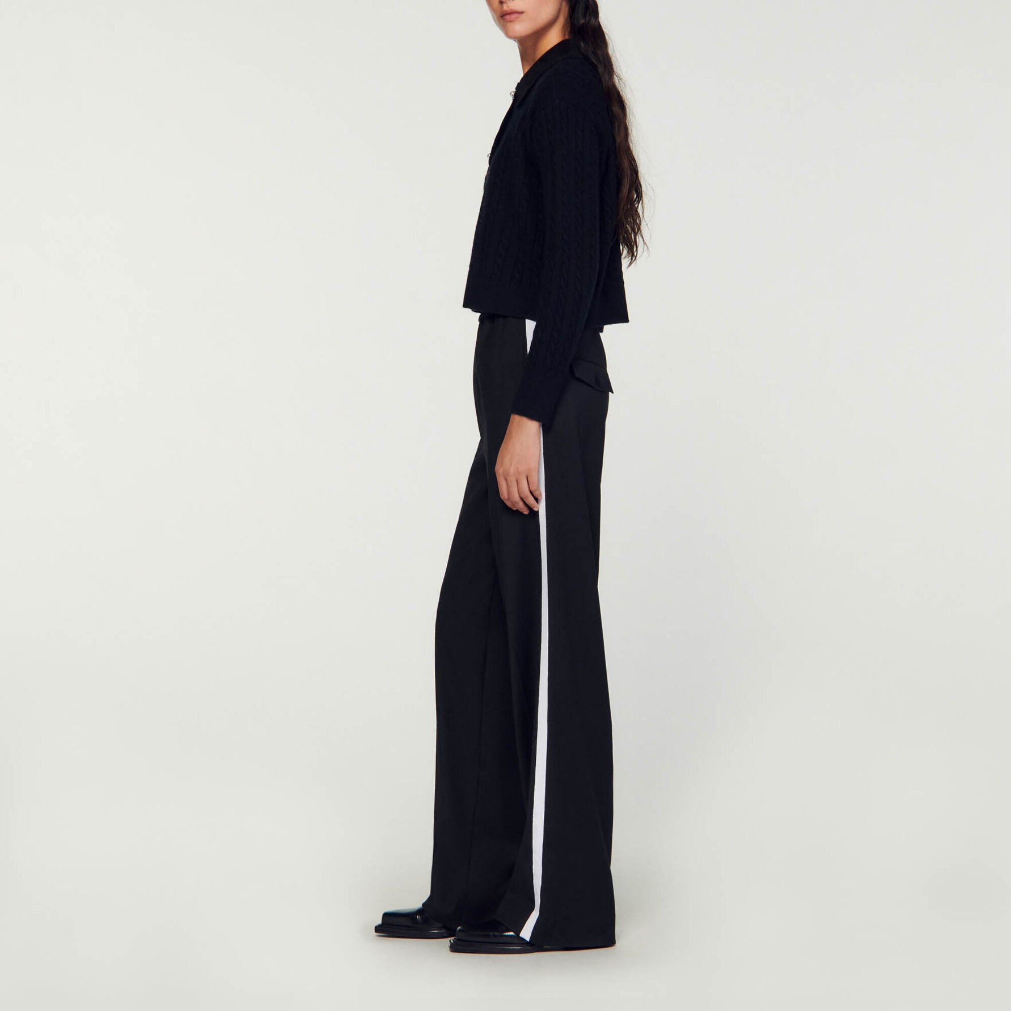 Knit polo neck sweater