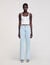 Faded wide-leg jeans