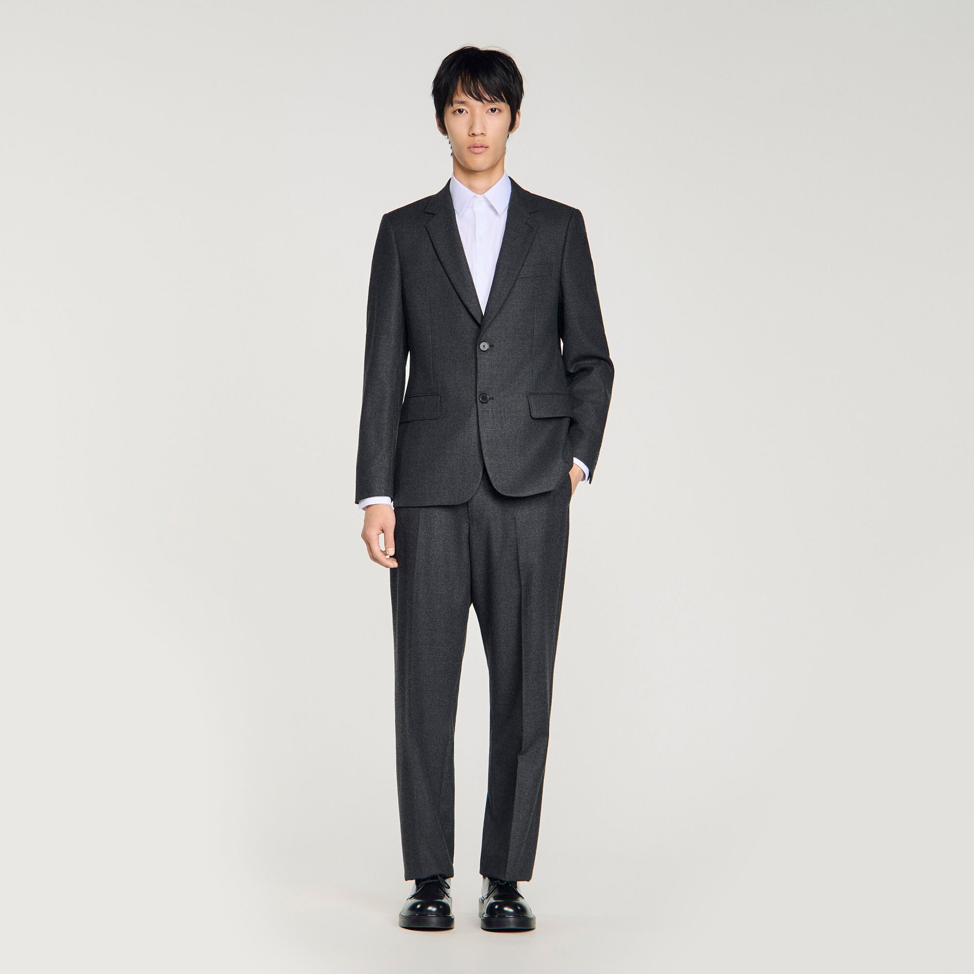 Tailored Virgin Wool Suit Jacket