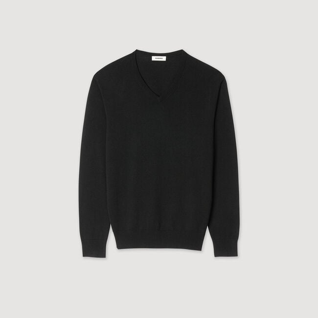 V-neck wool sweater