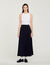 Curb chain buckle pleated skirt