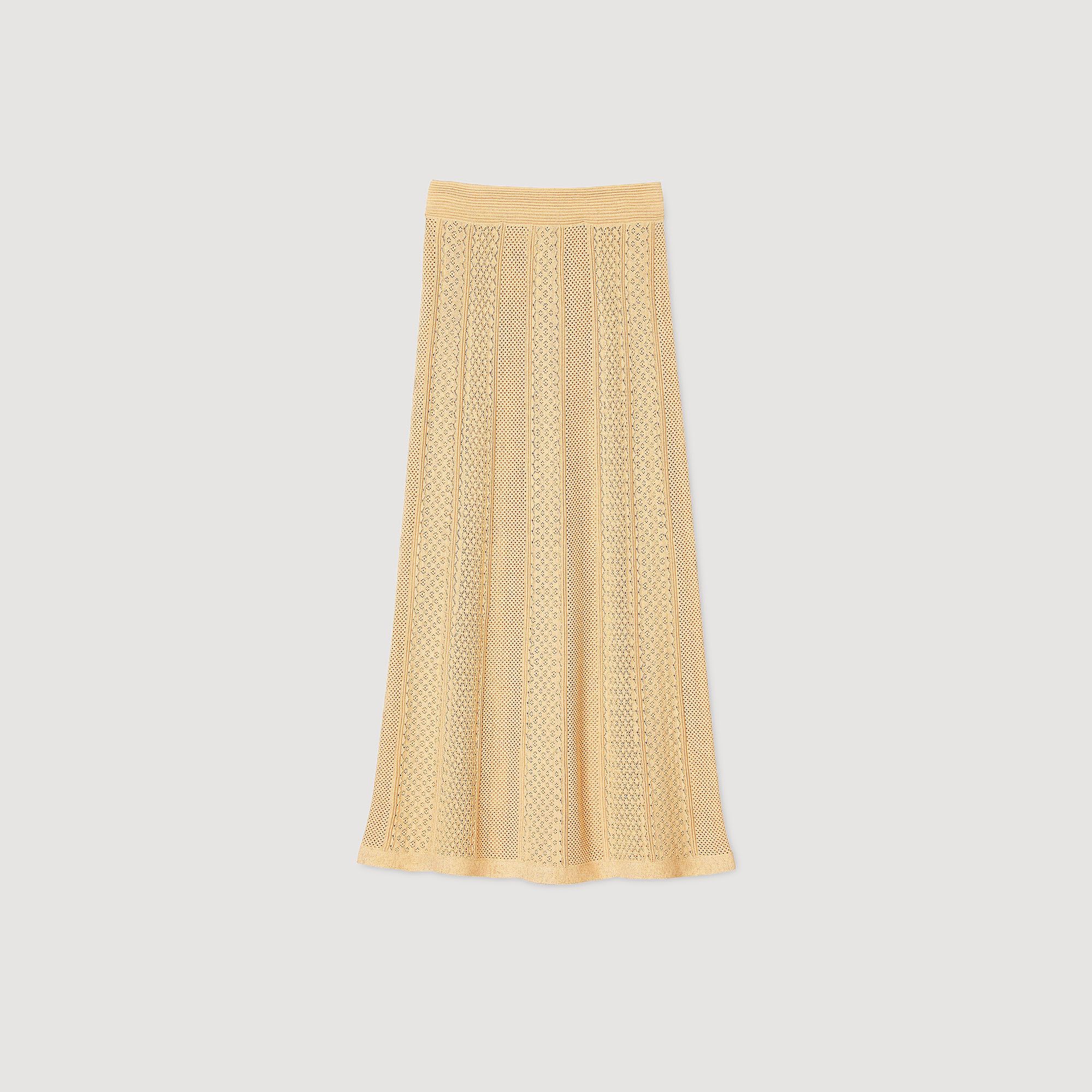 うのにもお得な情報満載！ For beige / white skirt maxi knit Pointelle Women Paris Sandro | スカート