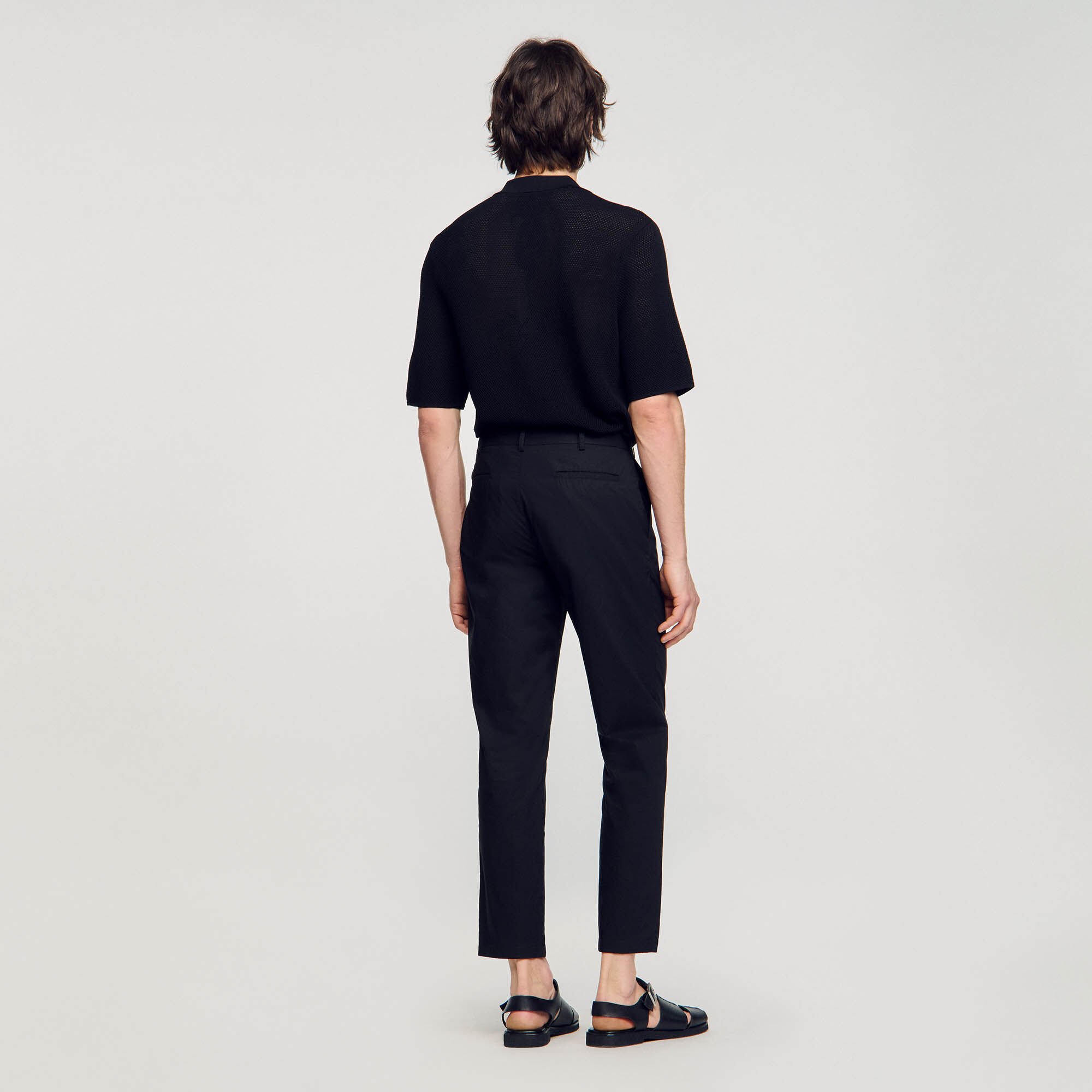 Cotton tapered trousers