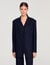 Striped rhinestone suit jacket