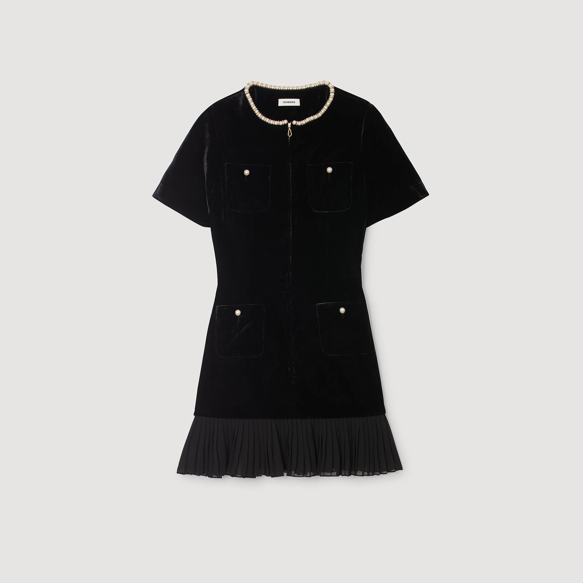 Mini velvet dress