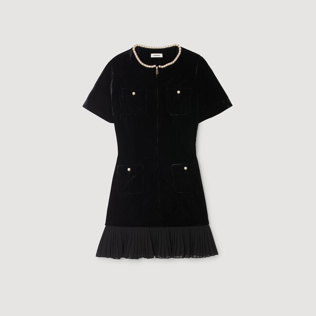 Mini velvet dress