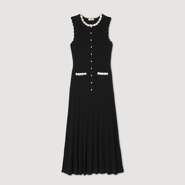 Long dress with crochet detailing