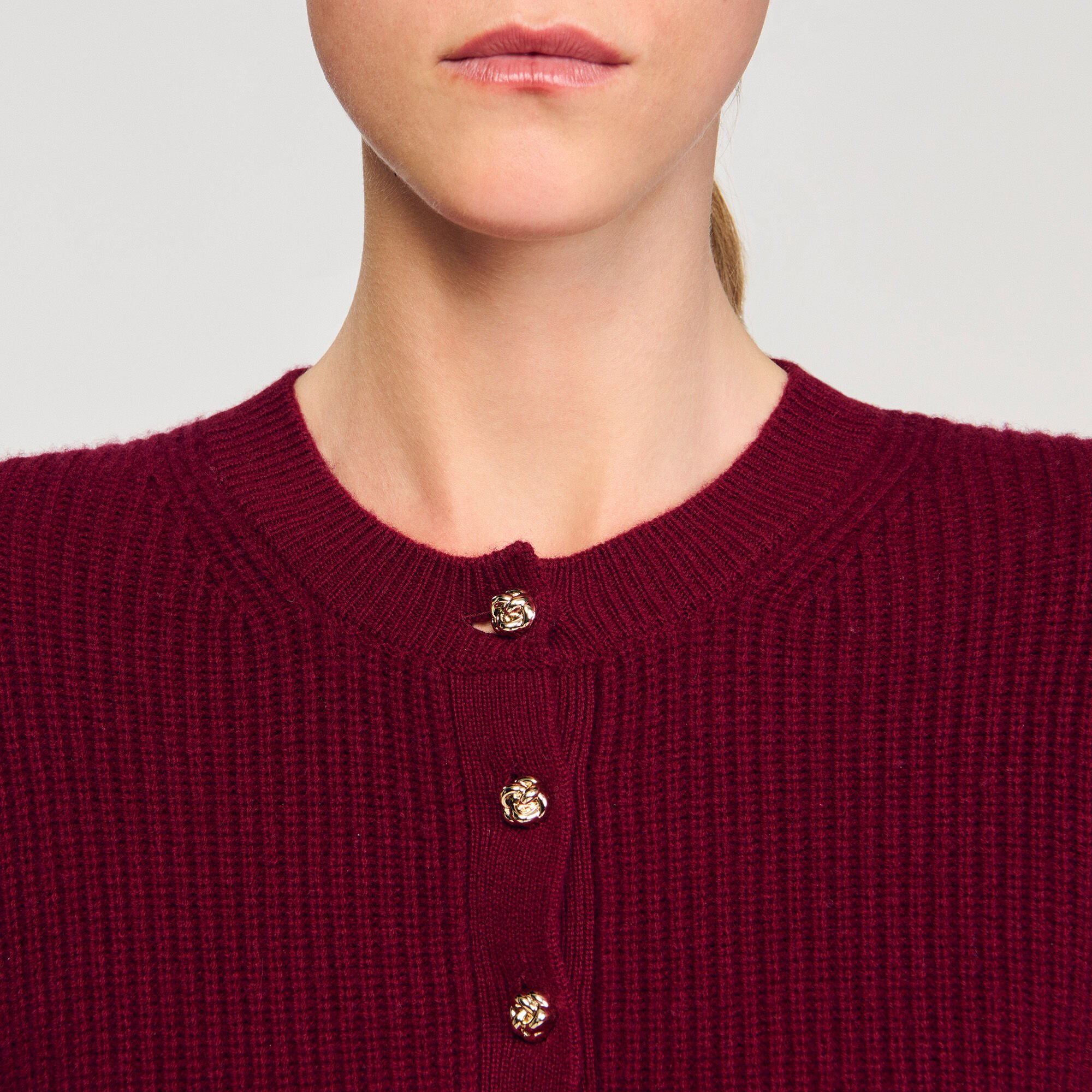 Wool and cashmere button sweater