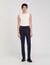 Elasticated straight-leg trousers