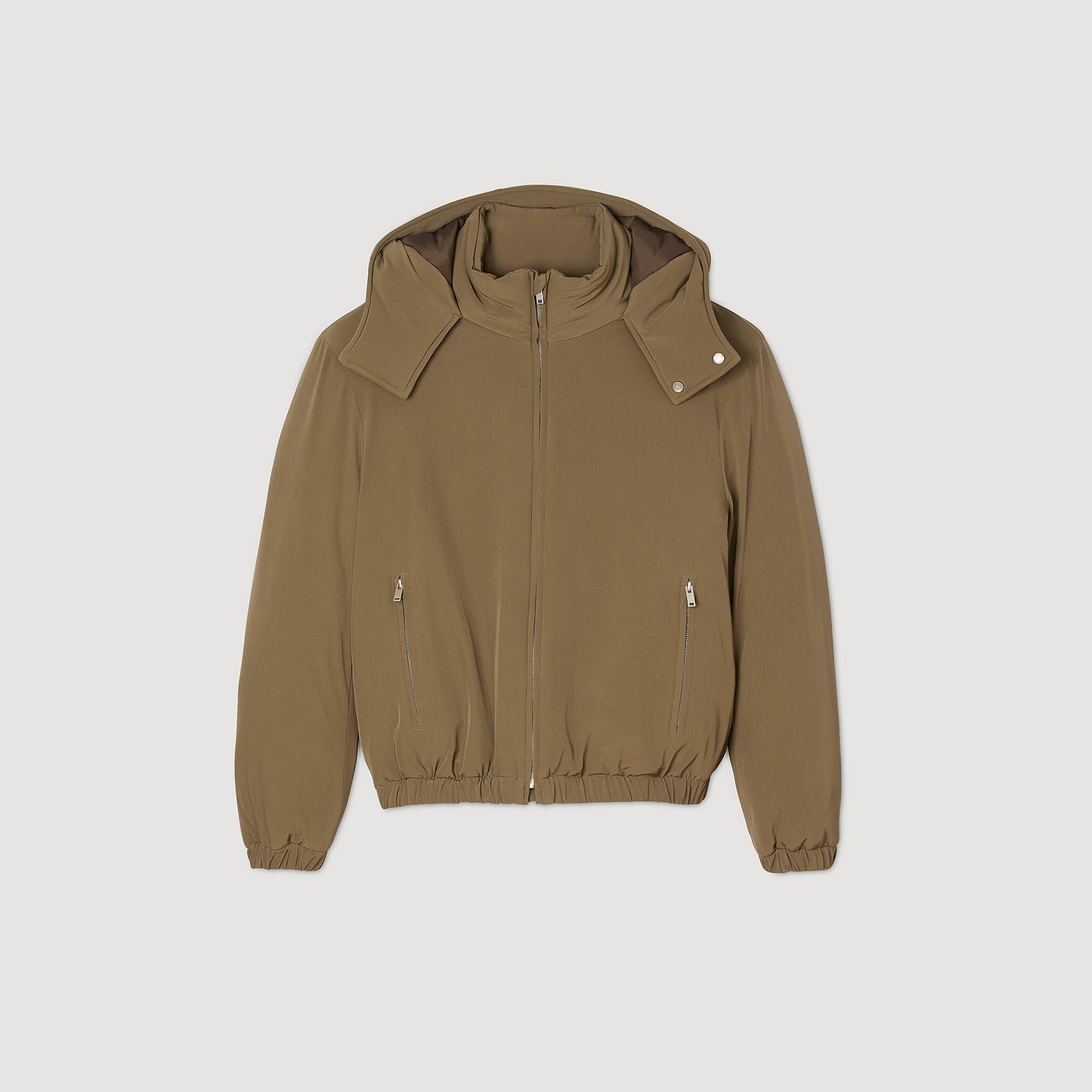 Puffer jacket with removable hood Puffer jacket with removable hood