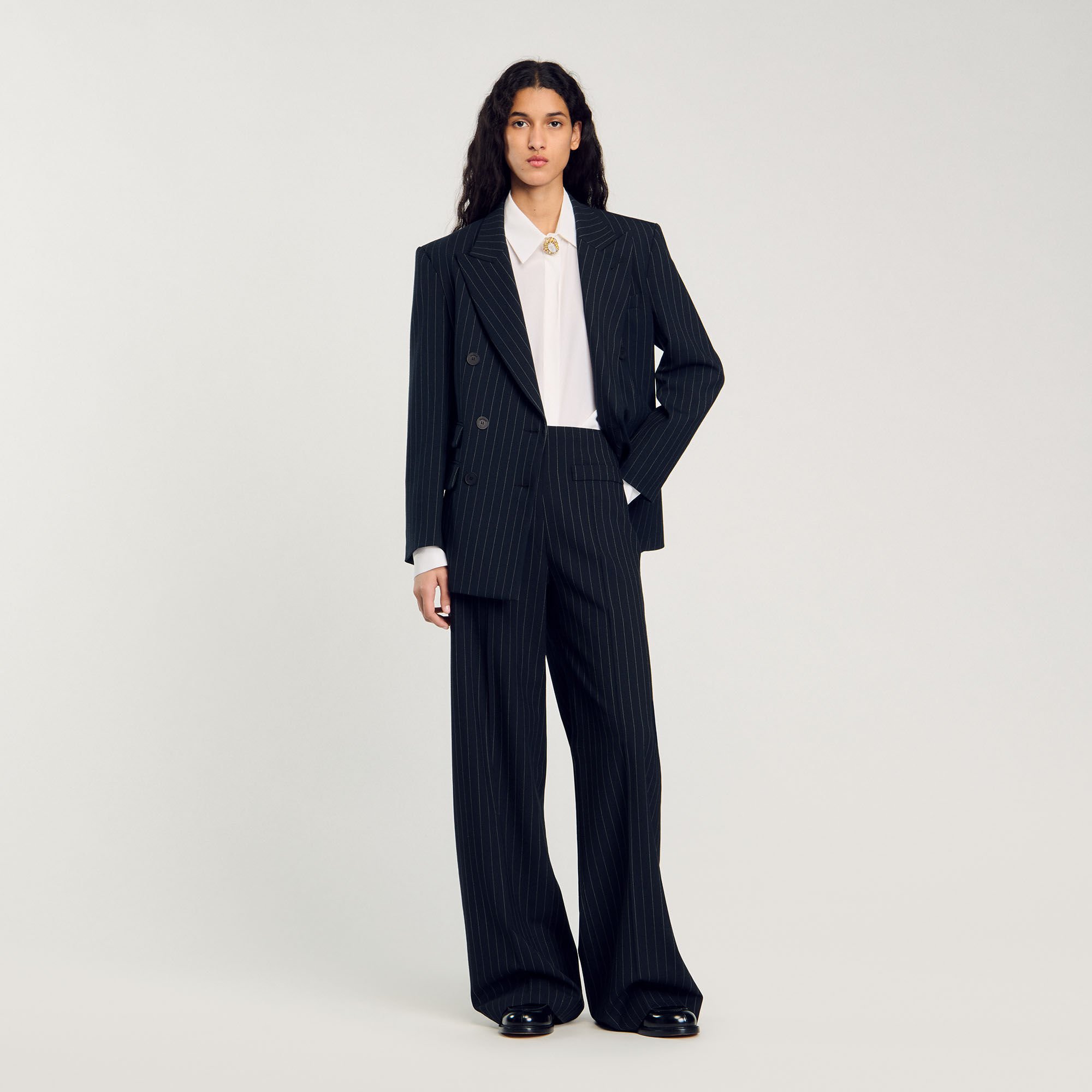 Chalk-striped trousers