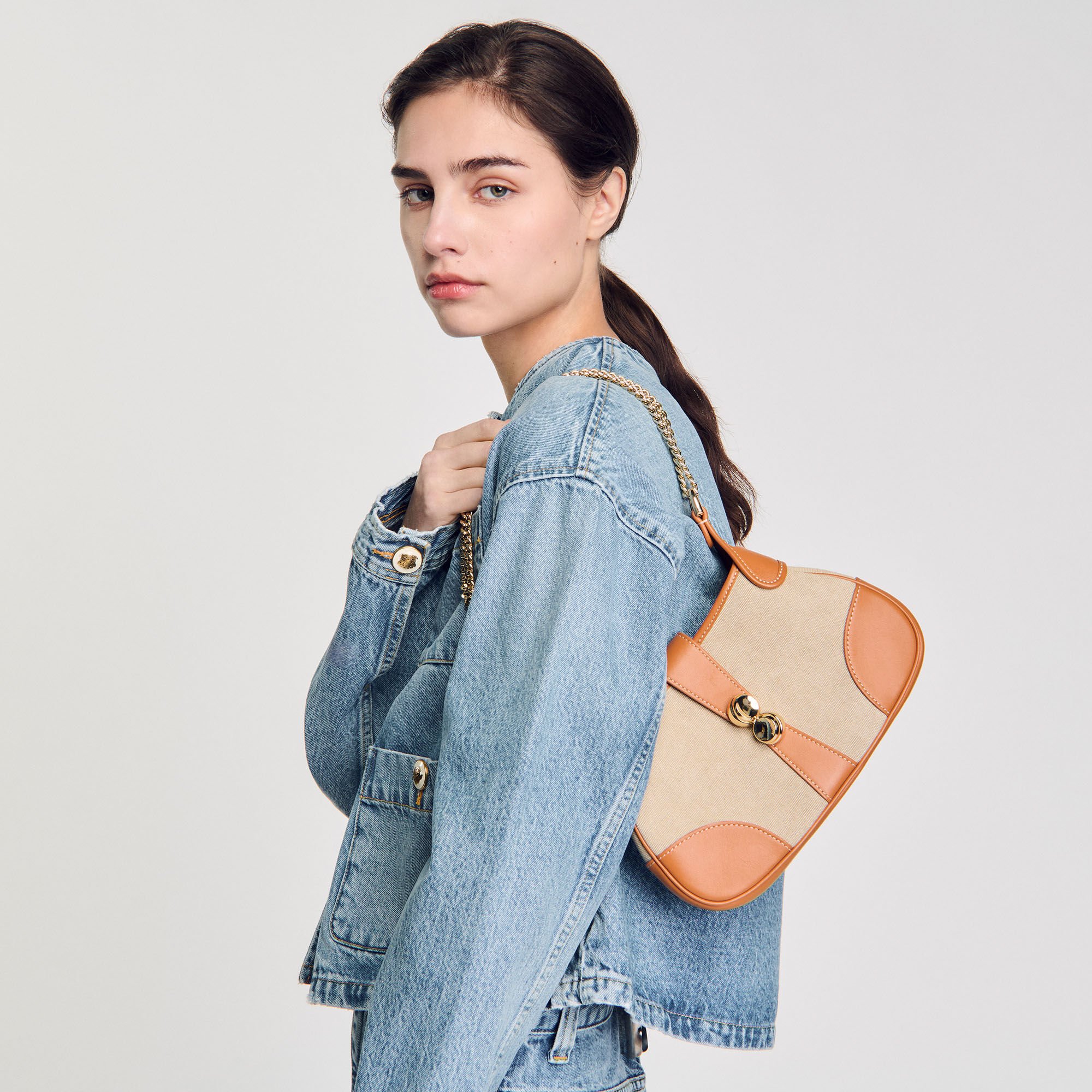 Janet canvas and leather bag