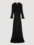 Two-tone knit maxi dress