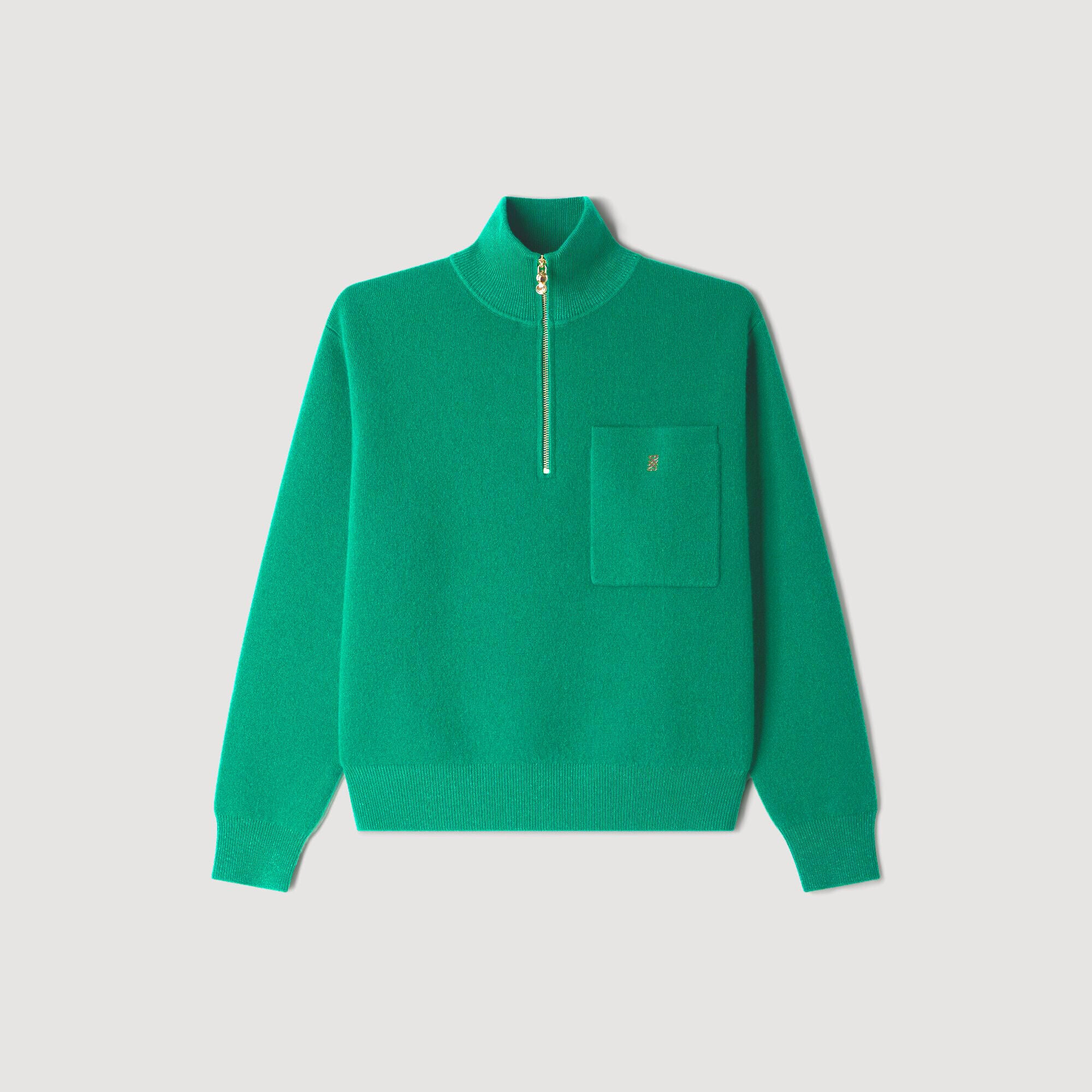 Wool and cashmere half-zip sweater - Women | Sandro