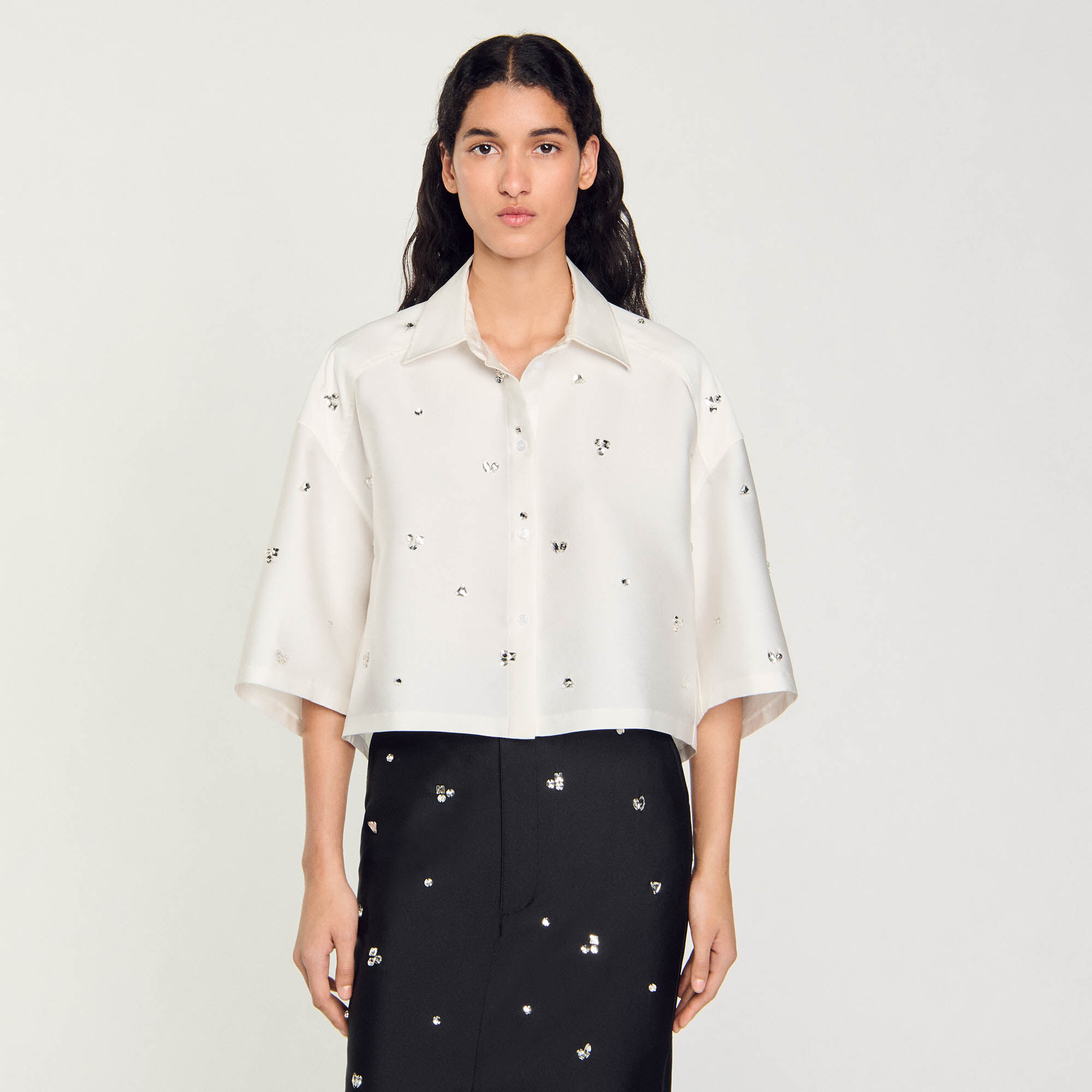 Shirt Embellished With Rhinestones
