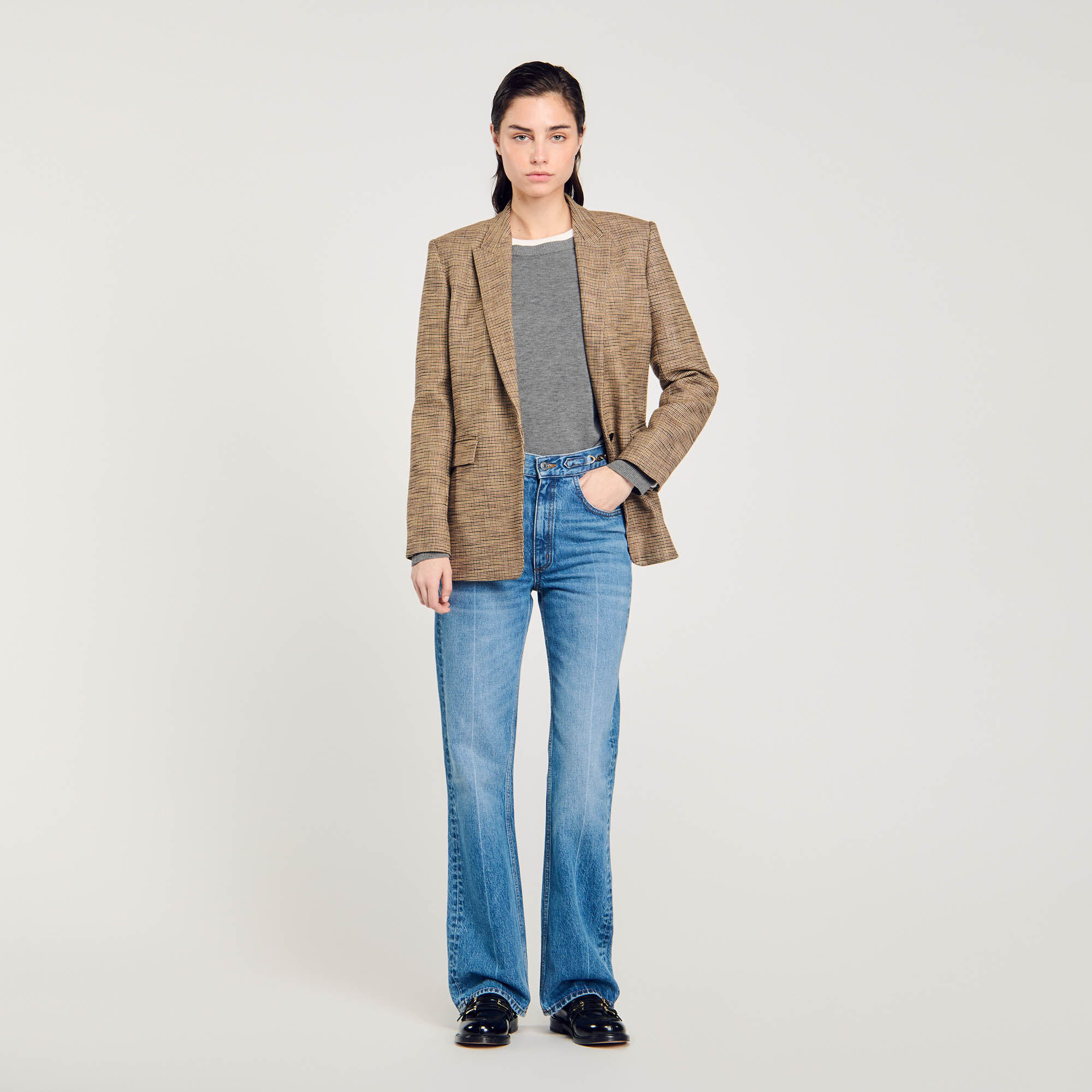 Curb chain jeans