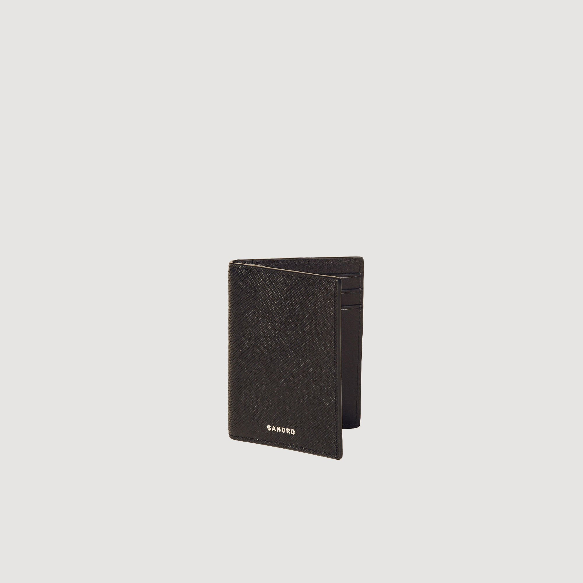 Saffiano leather wallet with flap