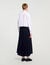 Curb chain buckle pleated skirt