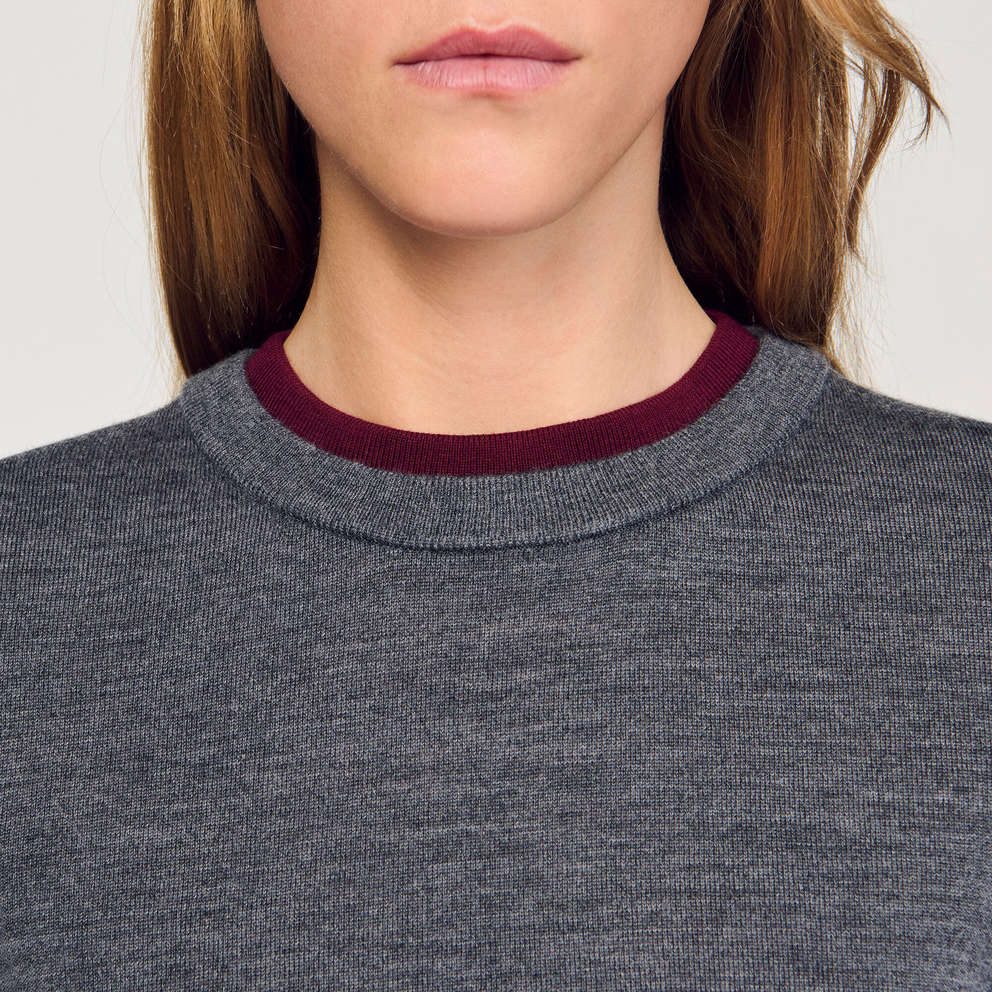 Two-tone cropped sweater