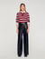 Wide-leg leather trousers