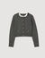 Cardigan with ruffle collar