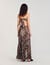 Pleated maxi skirt with bandana motif