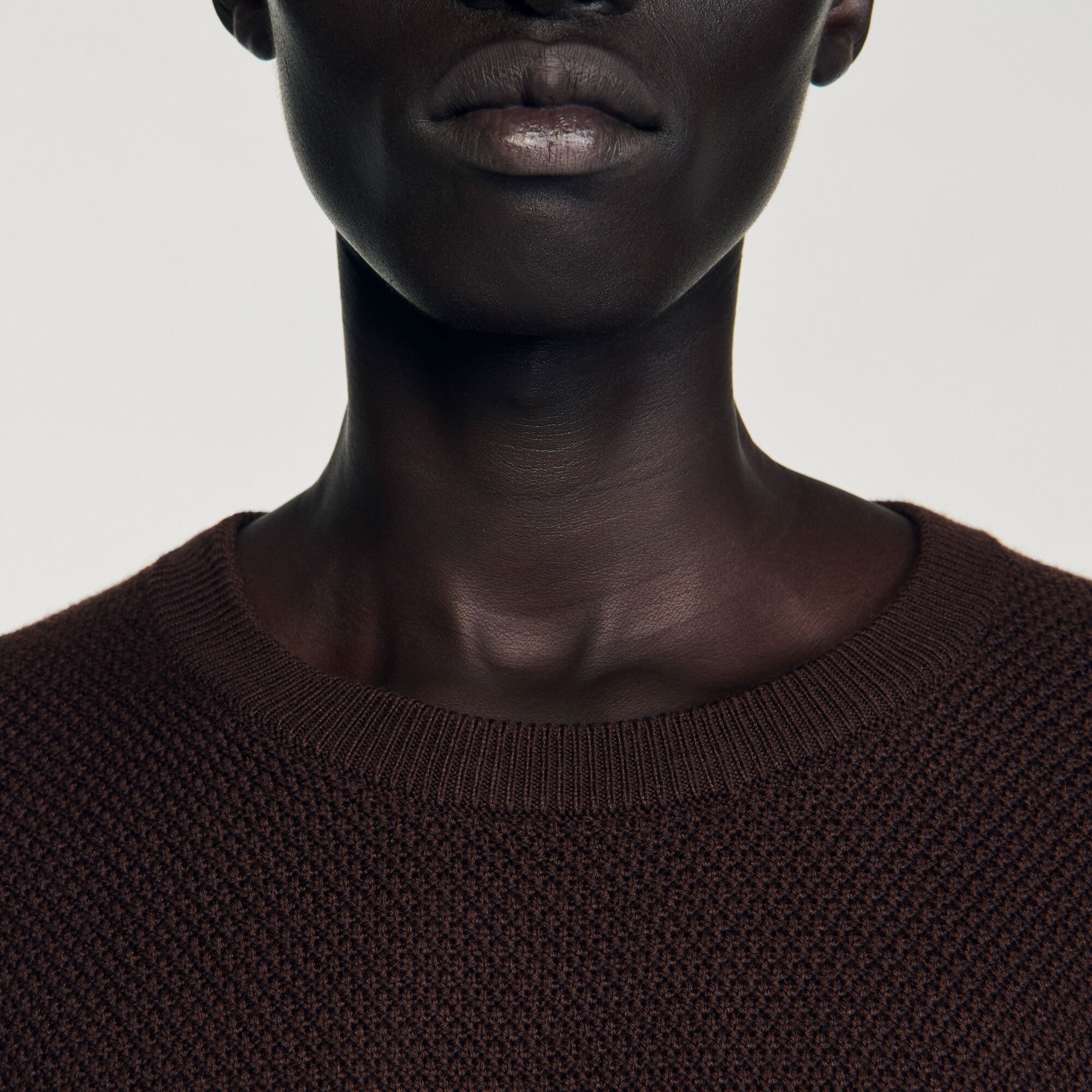 Textured knit sweater
