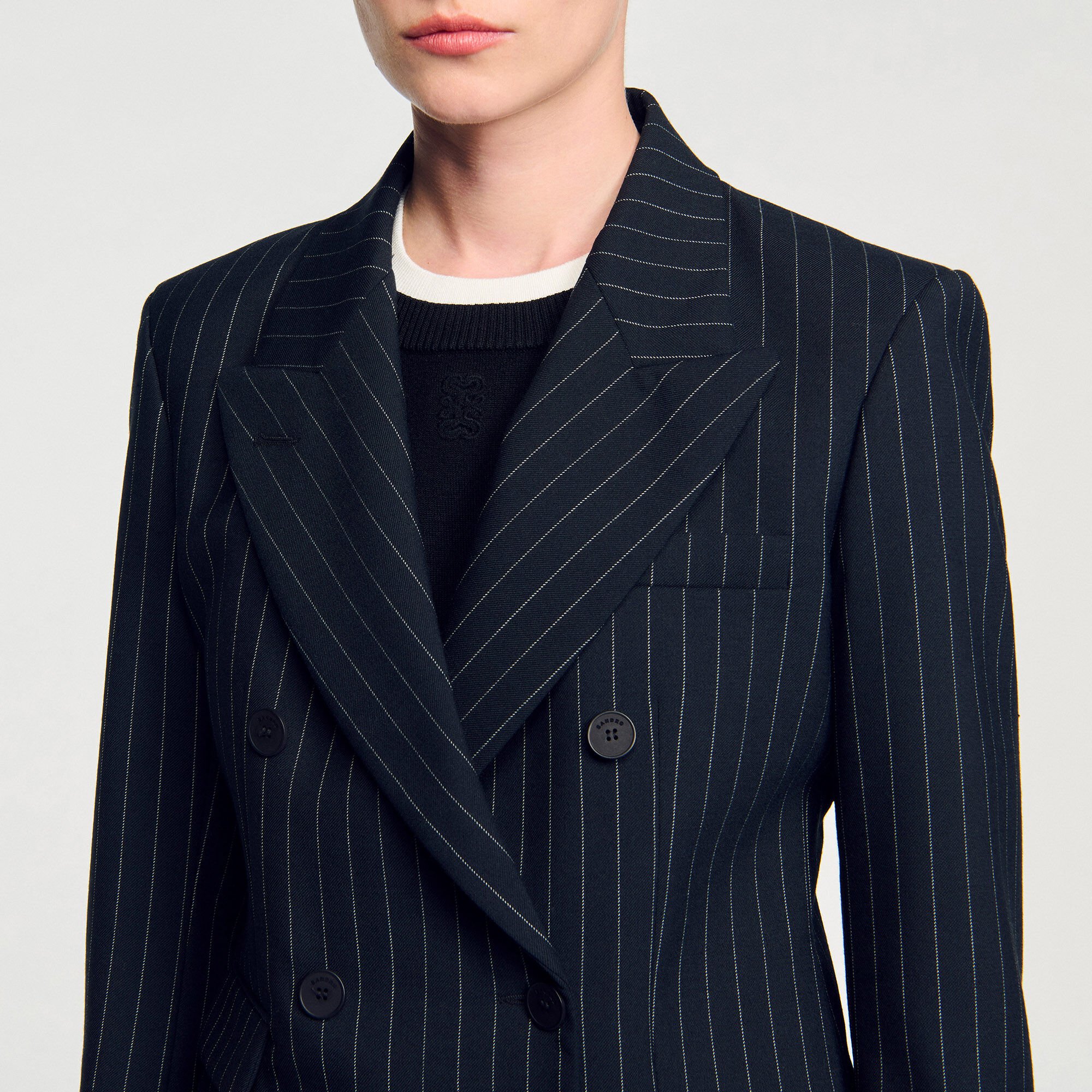 Striped suit jacket