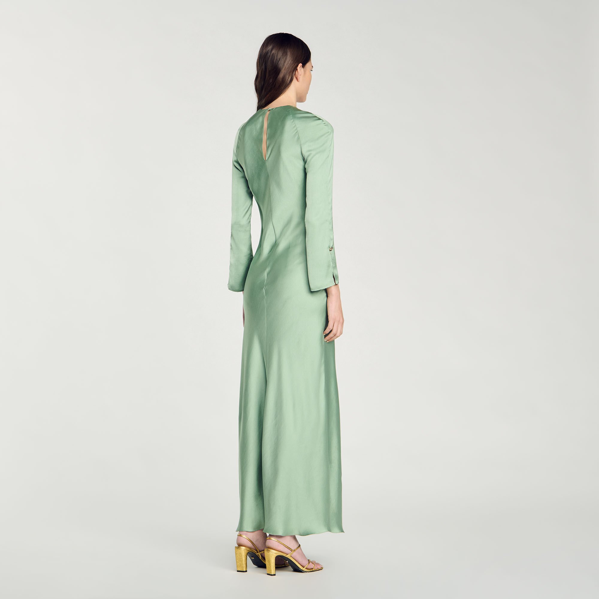 Long-sleeved maxi dress