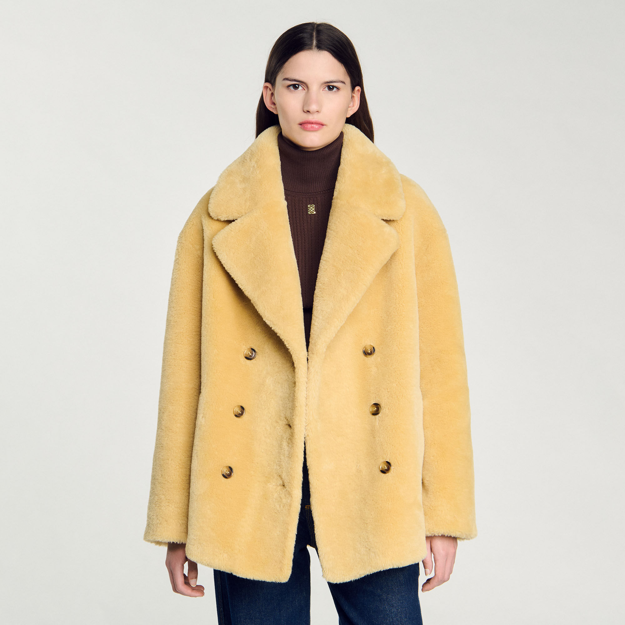 Faux fur coat