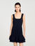 Mini knit dress with ruffles